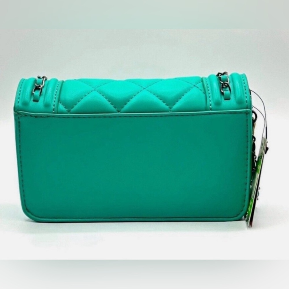 Badgley Mischka Mint Quilted Cross Body Purse With Chain NWT - Picture 4 of 5